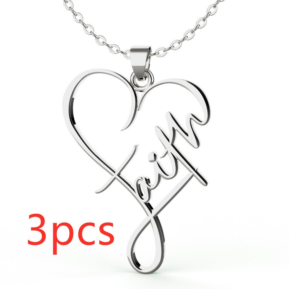 European And American Necklace Heart Of Faith Pendant | Luxury Home Accessories | Heulog Glow