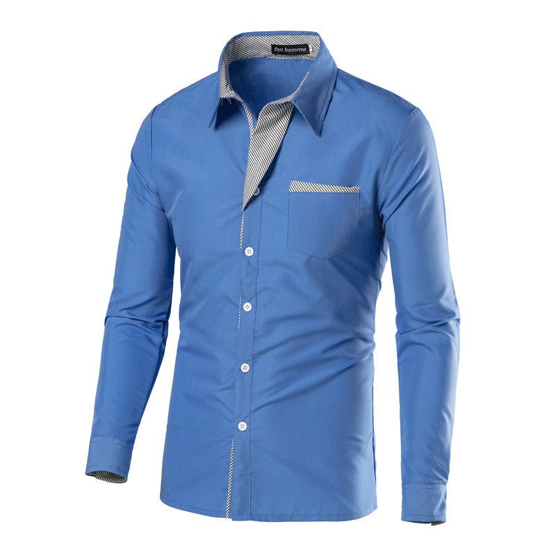 European And American Simple Men's Long Sleeve Shirt | Luxury Home Accessories | Heulog Glow