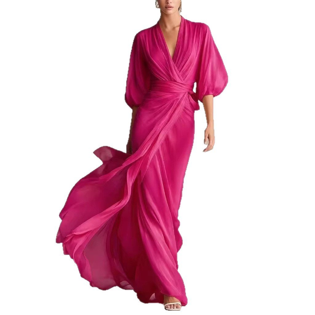 European And American-style Slim-fit Long Dress For Women | Luxury Home Accessories | Heulog Glow