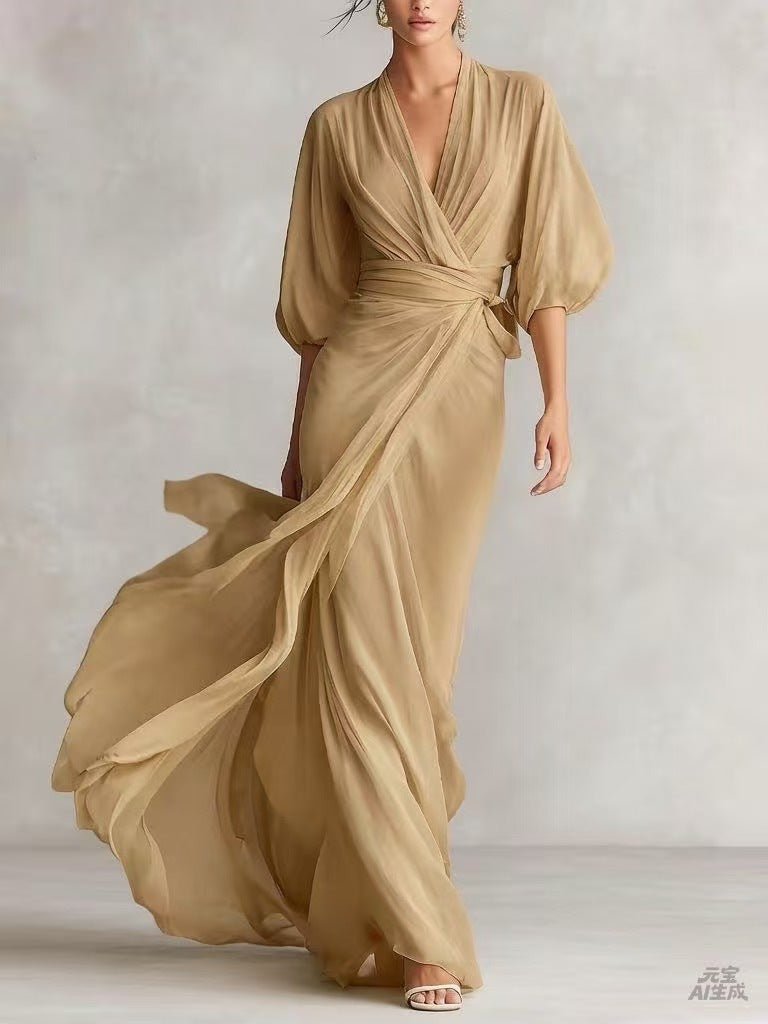 European And American-style Slim-fit Long Dress For Women | Luxury Home Accessories | Heulog Glow