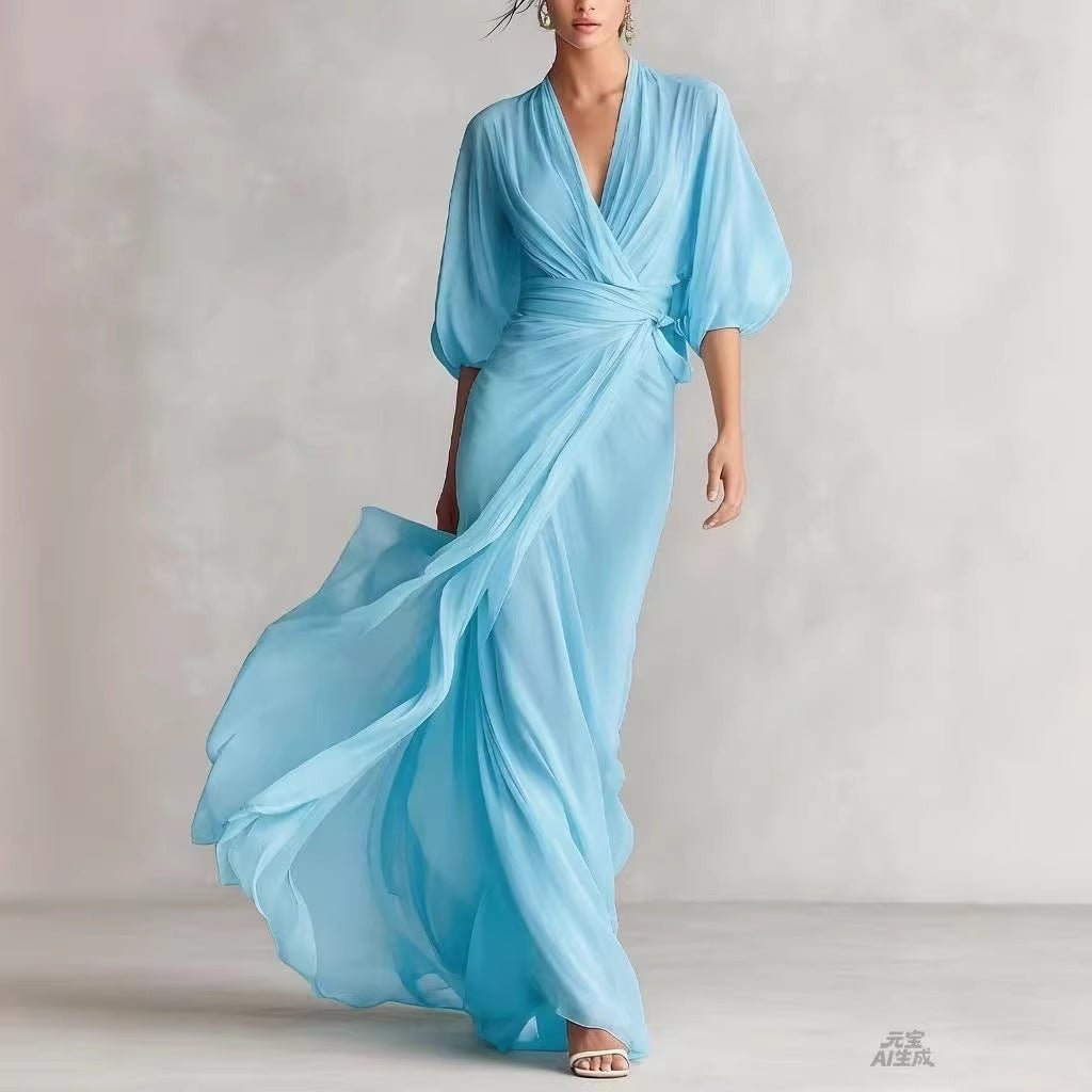 European And American-style Slim-fit Long Dress For Women | Luxury Home Accessories | Heulog Glow