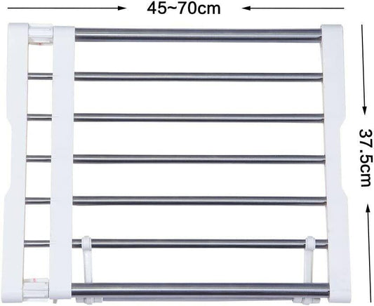 Extendable Closet Shelf Rod, 45-70cm, Clothes Hanger Organizer Metal