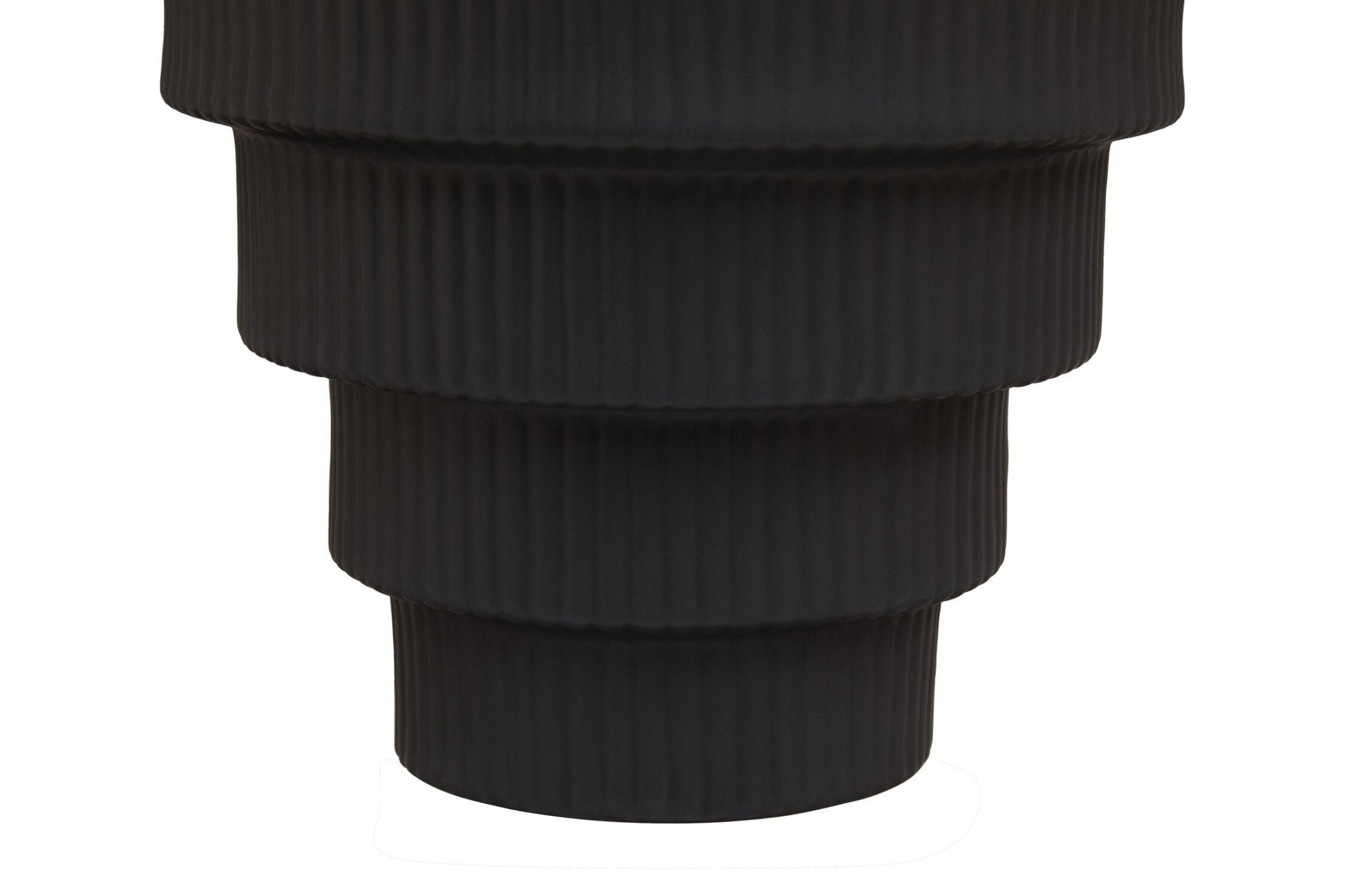 Fabia Black Large Step Design Vase | Luxury Home Accessories | Heulog Glow