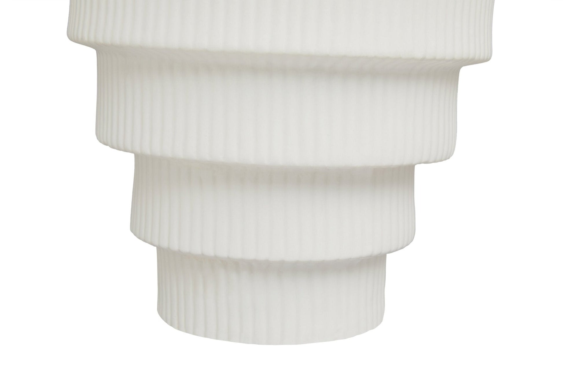 Fabia White Large Step Design Vase | Luxury Home Accessories | Heulog Glow