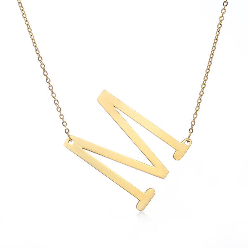 Fabulous Rose Gold Plated Stainless Steel Initial Letter Pendant Necklace | Luxury Home Accessories | Heulog Glow