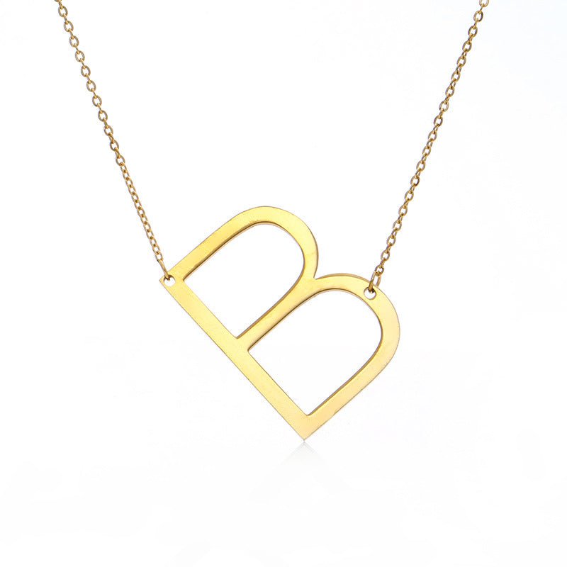 Fabulous Rose Gold Plated Stainless Steel Initial Letter Pendant Necklace | Luxury Home Accessories | Heulog Glow