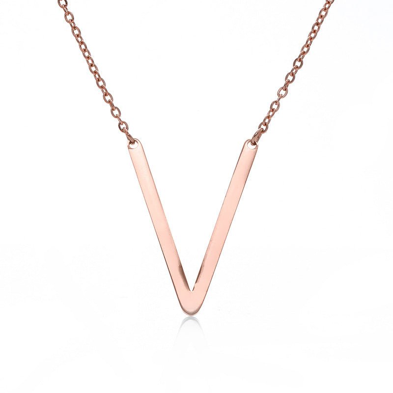 Fabulous Rose Gold Plated Stainless Steel Initial Letter Pendant Necklace | Luxury Home Accessories | Heulog Glow