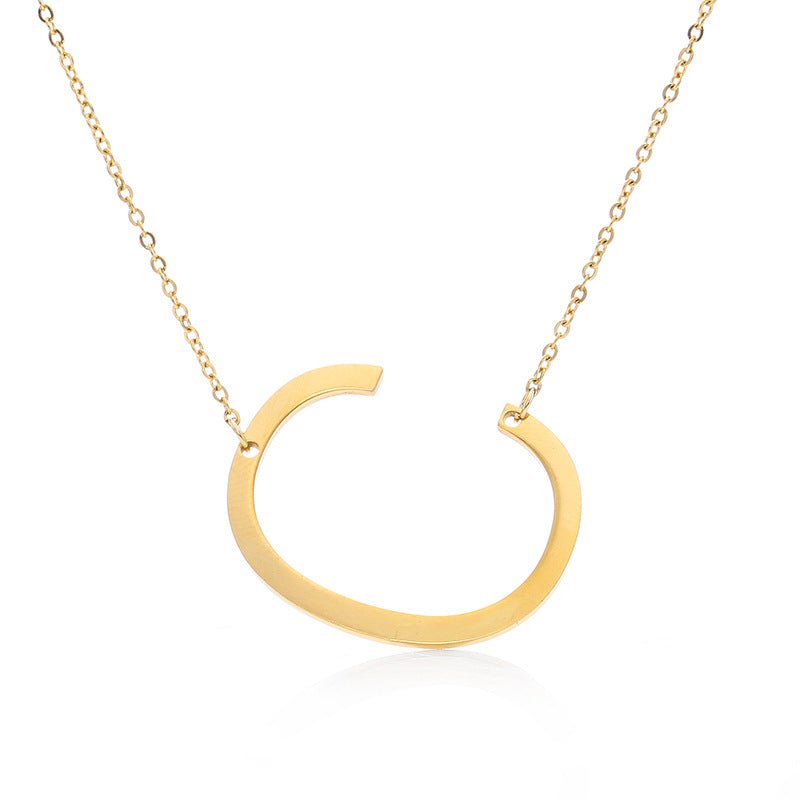 Fabulous Rose Gold Plated Stainless Steel Initial Letter Pendant Necklace | Luxury Home Accessories | Heulog Glow