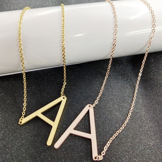 Fabulous Rose Gold Plated Stainless Steel Initial Letter Pendant Necklace | Luxury Home Accessories | Heulog Glow