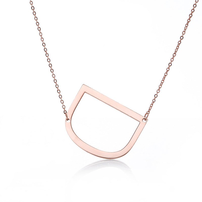 Fabulous Rose Gold Plated Stainless Steel Initial Letter Pendant Necklace | Luxury Home Accessories | Heulog Glow