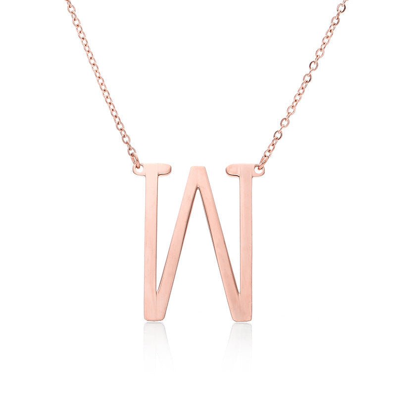 Fabulous Rose Gold Plated Stainless Steel Initial Letter Pendant Necklace | Luxury Home Accessories | Heulog Glow