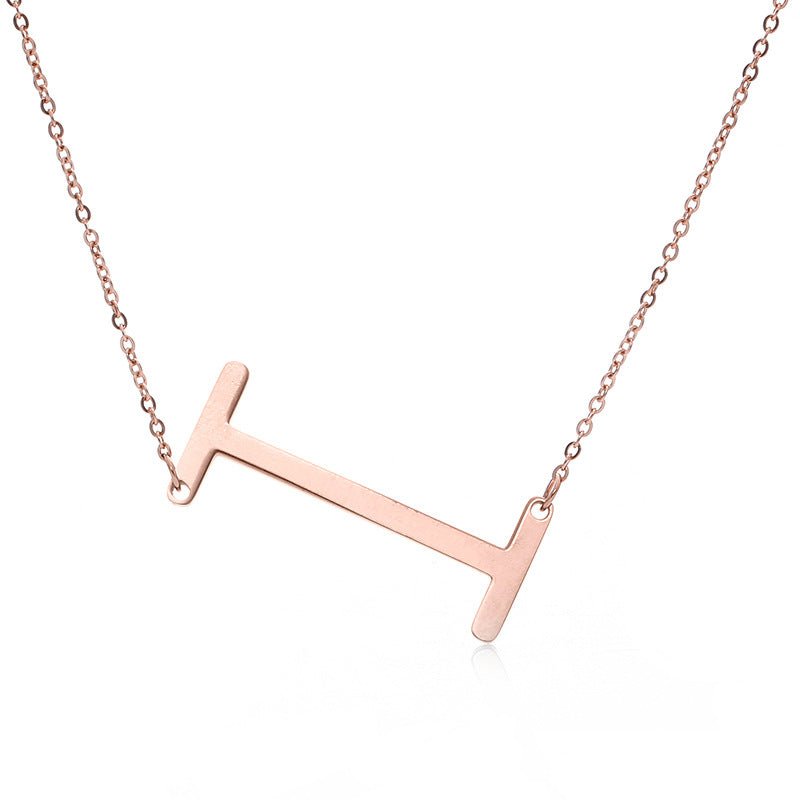 Fabulous Rose Gold Plated Stainless Steel Initial Letter Pendant Necklace | Luxury Home Accessories | Heulog Glow