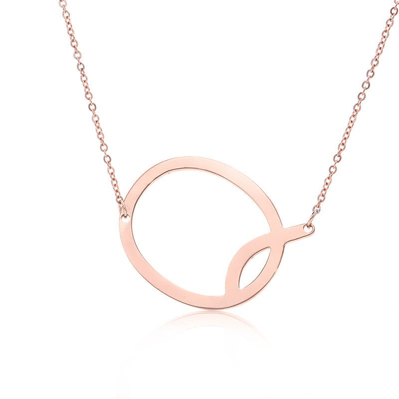 Fabulous Rose Gold Plated Stainless Steel Initial Letter Pendant Necklace | Luxury Home Accessories | Heulog Glow