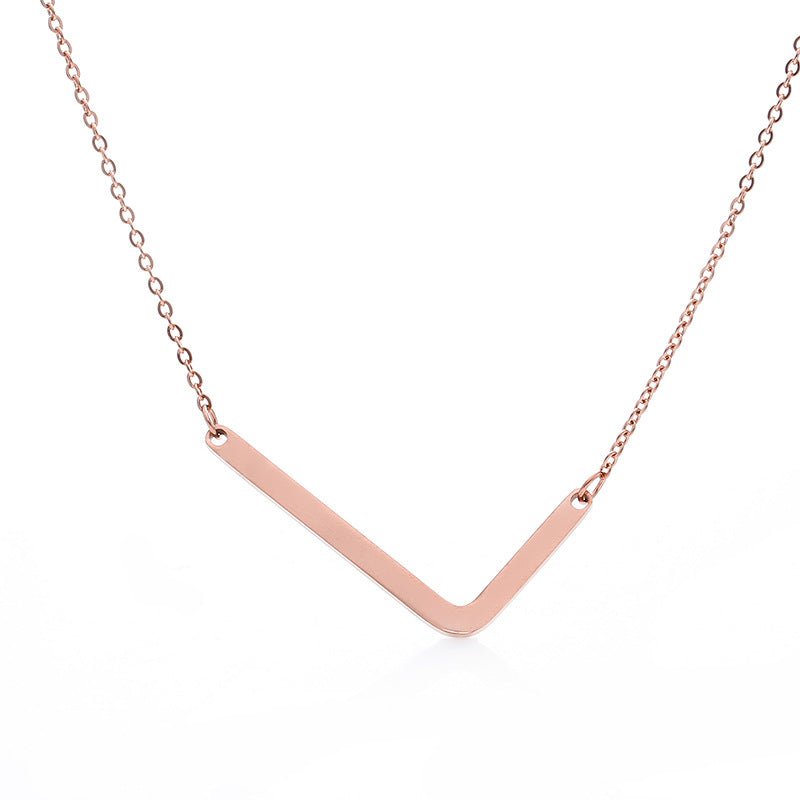 Fabulous Rose Gold Plated Stainless Steel Initial Letter Pendant Necklace | Luxury Home Accessories | Heulog Glow