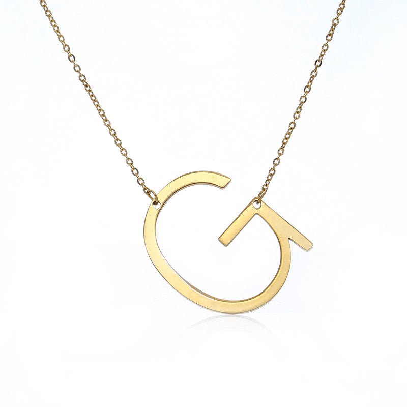 Fabulous Rose Gold Plated Stainless Steel Initial Letter Pendant Necklace | Luxury Home Accessories | Heulog Glow