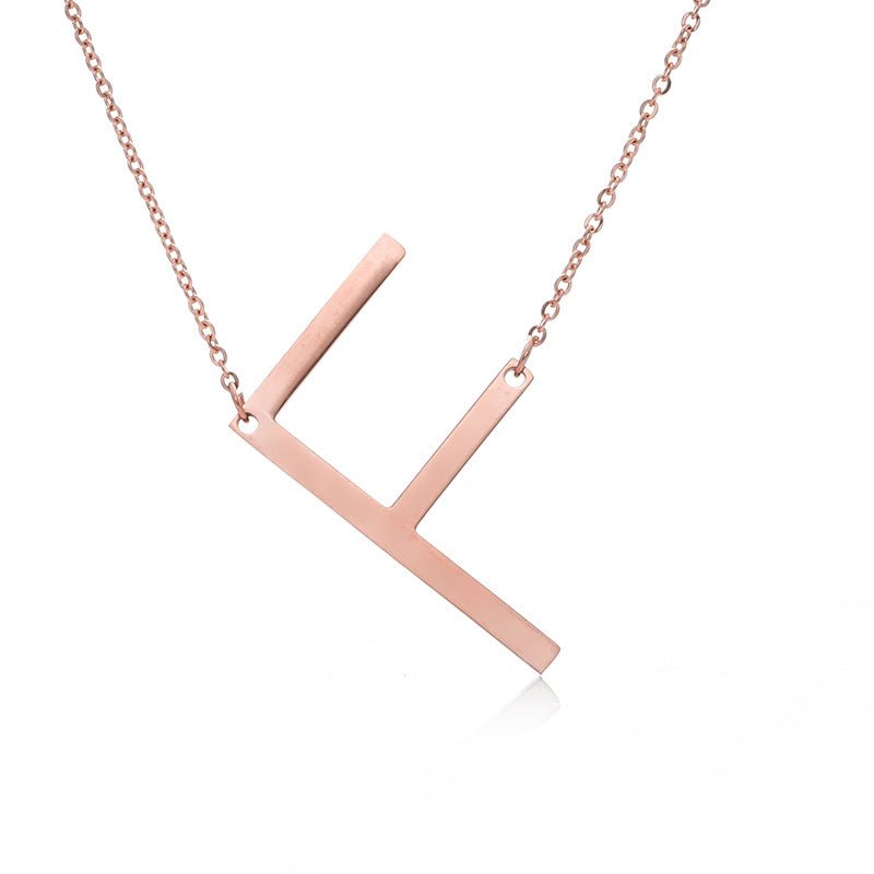 Fabulous Rose Gold Plated Stainless Steel Initial Letter Pendant Necklace | Luxury Home Accessories | Heulog Glow
