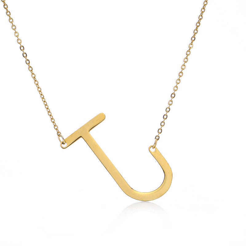 Fabulous Rose Gold Plated Stainless Steel Initial Letter Pendant Necklace | Luxury Home Accessories | Heulog Glow