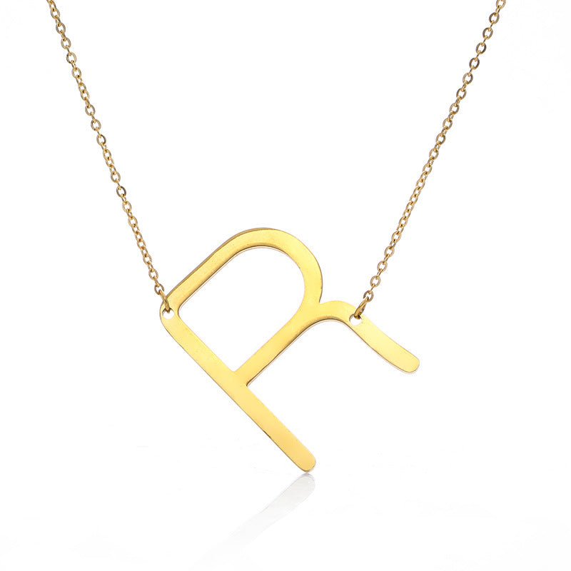 Fabulous Rose Gold Plated Stainless Steel Initial Letter Pendant Necklace | Luxury Home Accessories | Heulog Glow