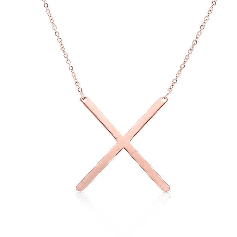 Fabulous Rose Gold Plated Stainless Steel Initial Letter Pendant Necklace | Luxury Home Accessories | Heulog Glow
