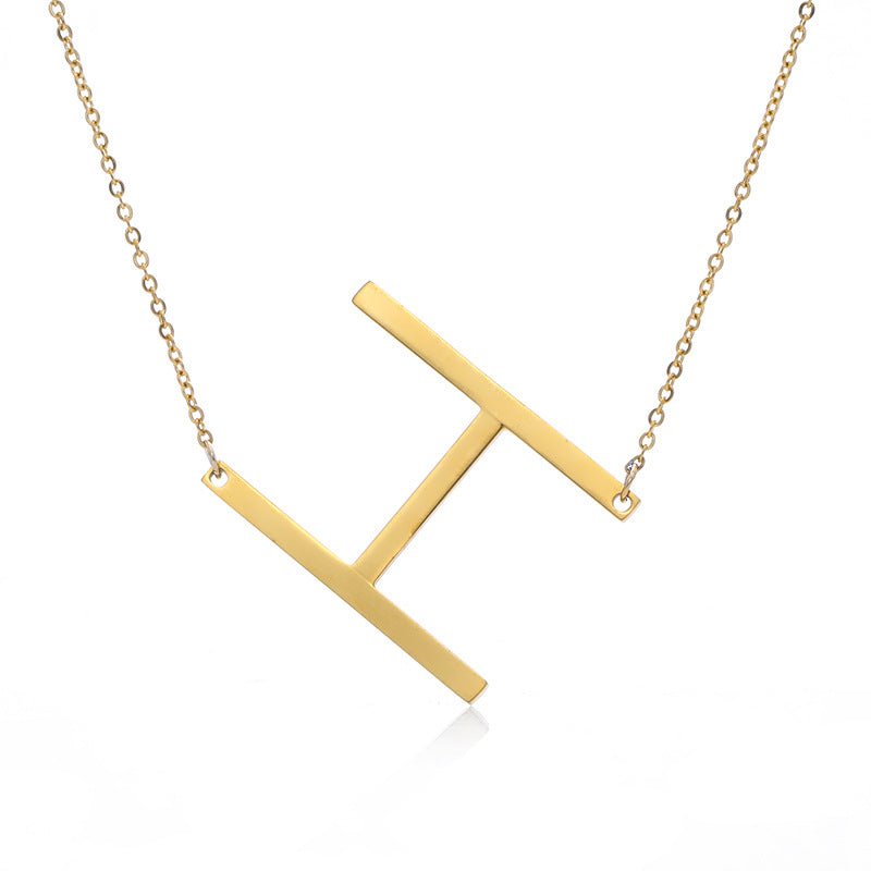 Fabulous Rose Gold Plated Stainless Steel Initial Letter Pendant Necklace | Luxury Home Accessories | Heulog Glow