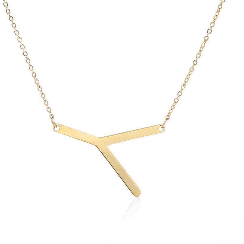Fabulous Rose Gold Plated Stainless Steel Initial Letter Pendant Necklace | Luxury Home Accessories | Heulog Glow