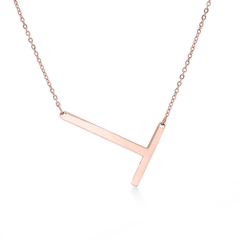 Fabulous Rose Gold Plated Stainless Steel Initial Letter Pendant Necklace | Luxury Home Accessories | Heulog Glow
