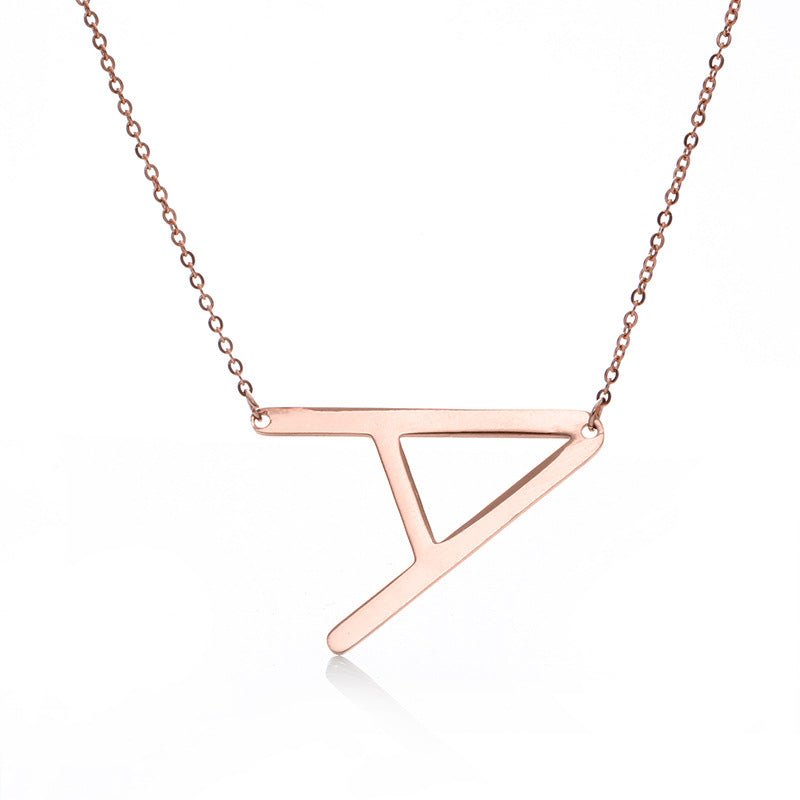 Fabulous Rose Gold Plated Stainless Steel Initial Letter Pendant Necklace | Luxury Home Accessories | Heulog Glow