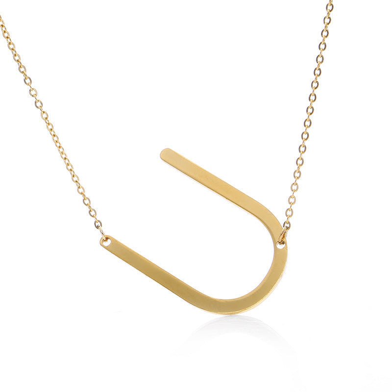 Fabulous Rose Gold Plated Stainless Steel Initial Letter Pendant Necklace | Luxury Home Accessories | Heulog Glow