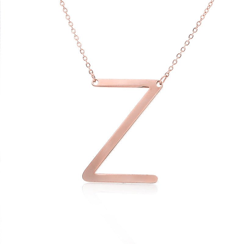Fabulous Rose Gold Plated Stainless Steel Initial Letter Pendant Necklace | Luxury Home Accessories | Heulog Glow