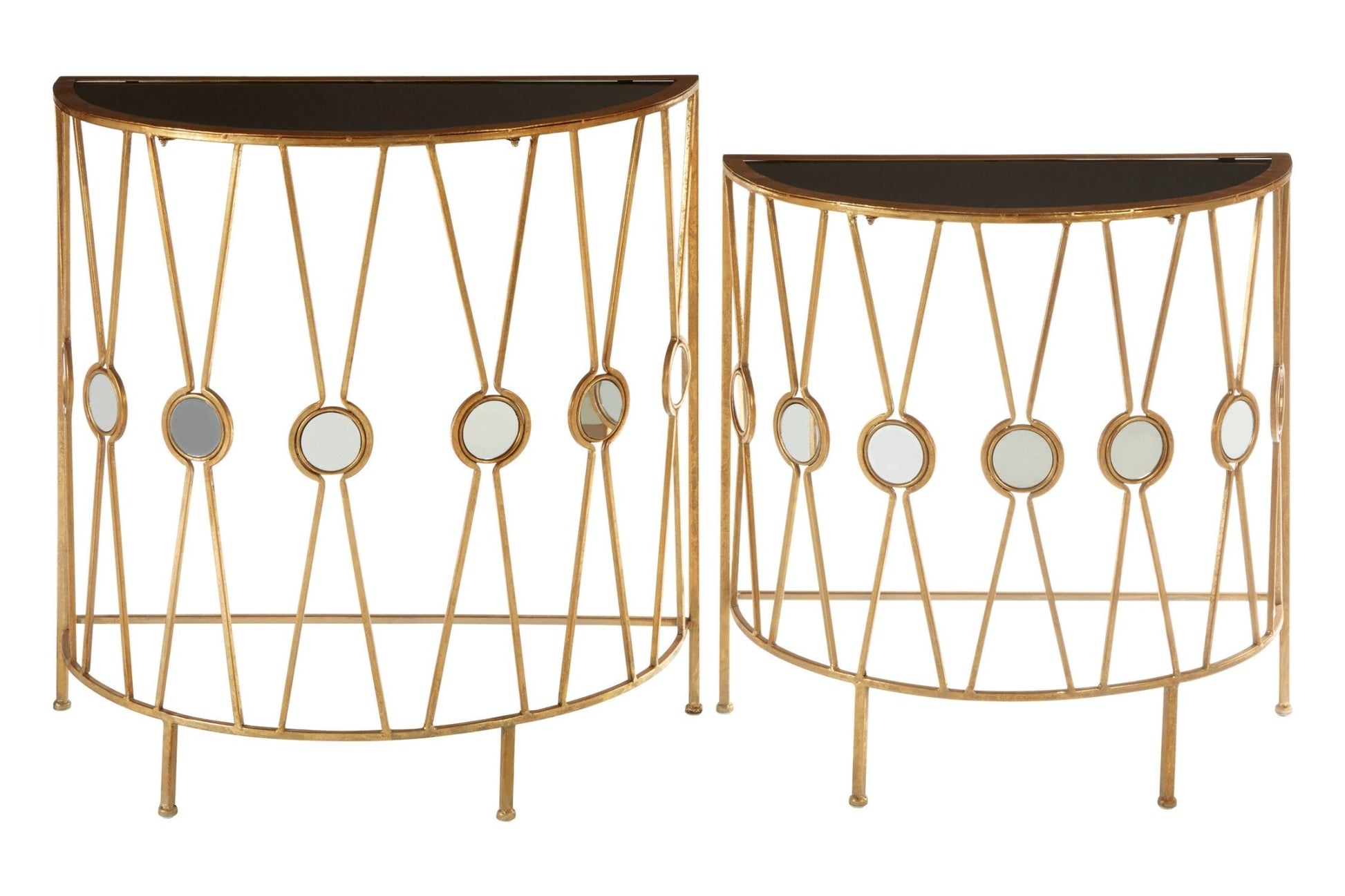 Faiza Set Of 2 Cross Design Console Tables | Luxury Home Accessories | Heulog Glow