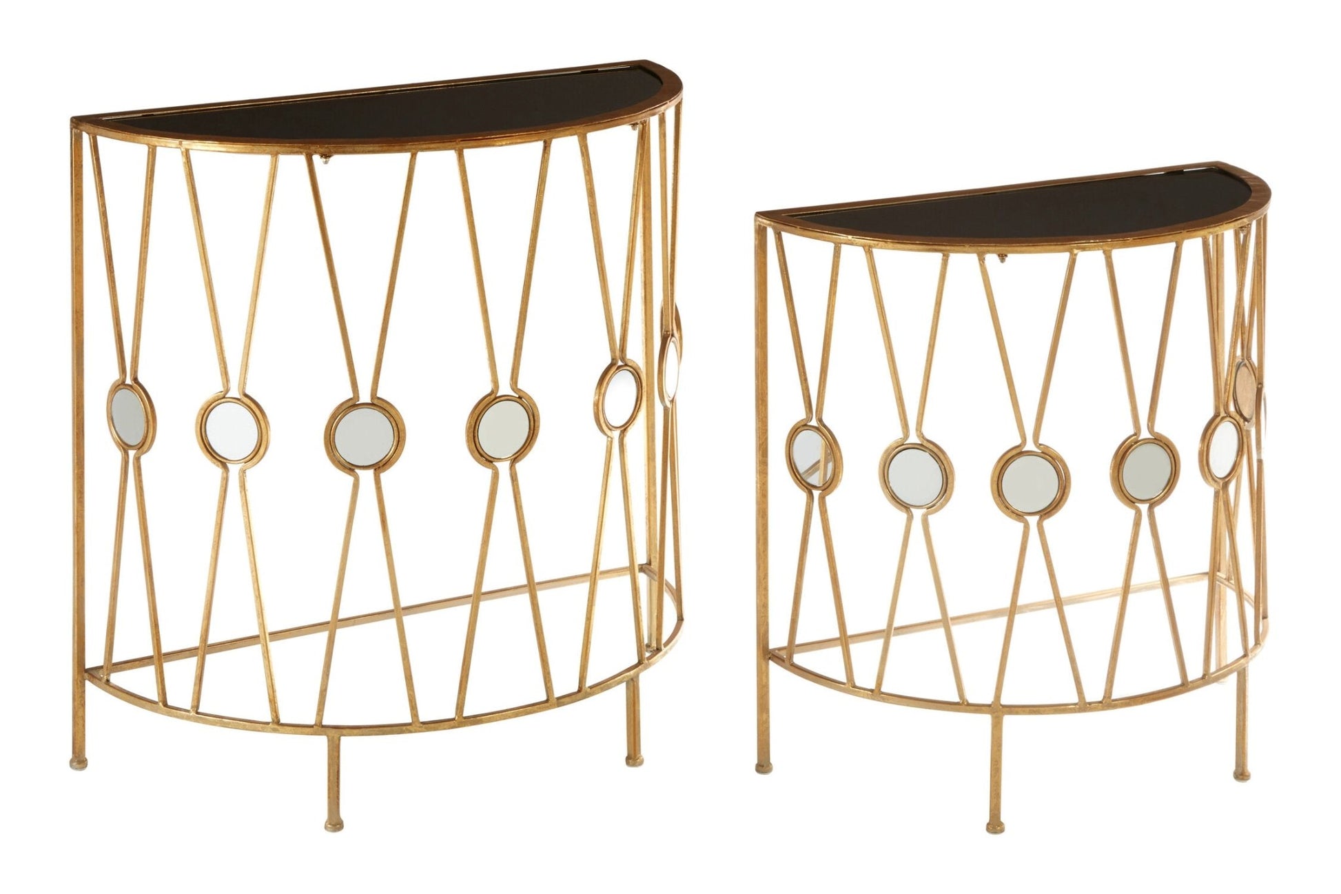 Faiza Set Of 2 Cross Design Console Tables | Luxury Home Accessories | Heulog Glow