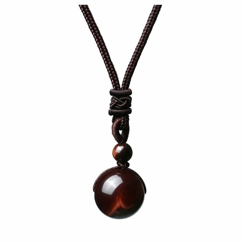 Fashion 16mm Natural Obsidian Pendant Amethyst Necklace For Men And Women | Luxury Home Accessories | Heulog Glow