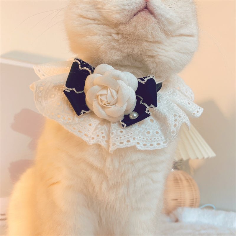 Fashion Cat Lace Neck Pet Collar Bow | Luxury Home Accessories | Heulog Glow
