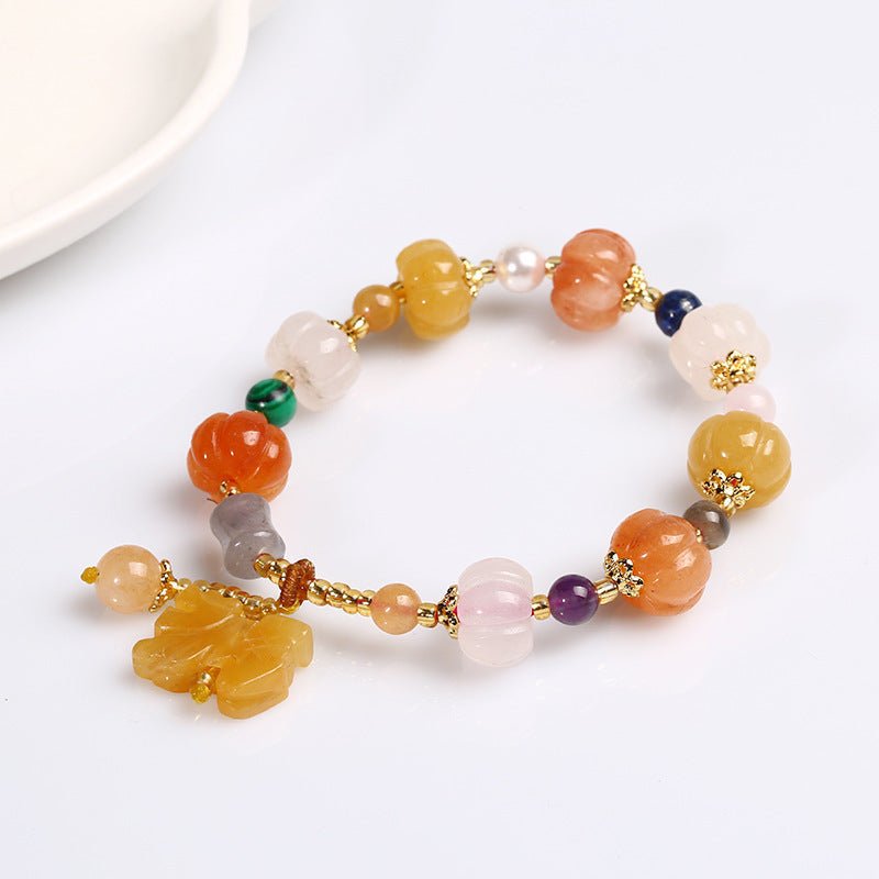 Fashion Golden Silk Jade Lotus Beads Jade Beaded Bracelet | Luxury Home Accessories | Heulog Glow