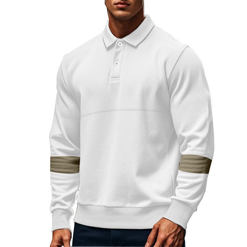 Fashion Long-sleeved Lapel Polo Shirt With Button Men's Loose Casual Sports Top Fall Spring Clothing | Luxury Home Accessories | Heulog Glow