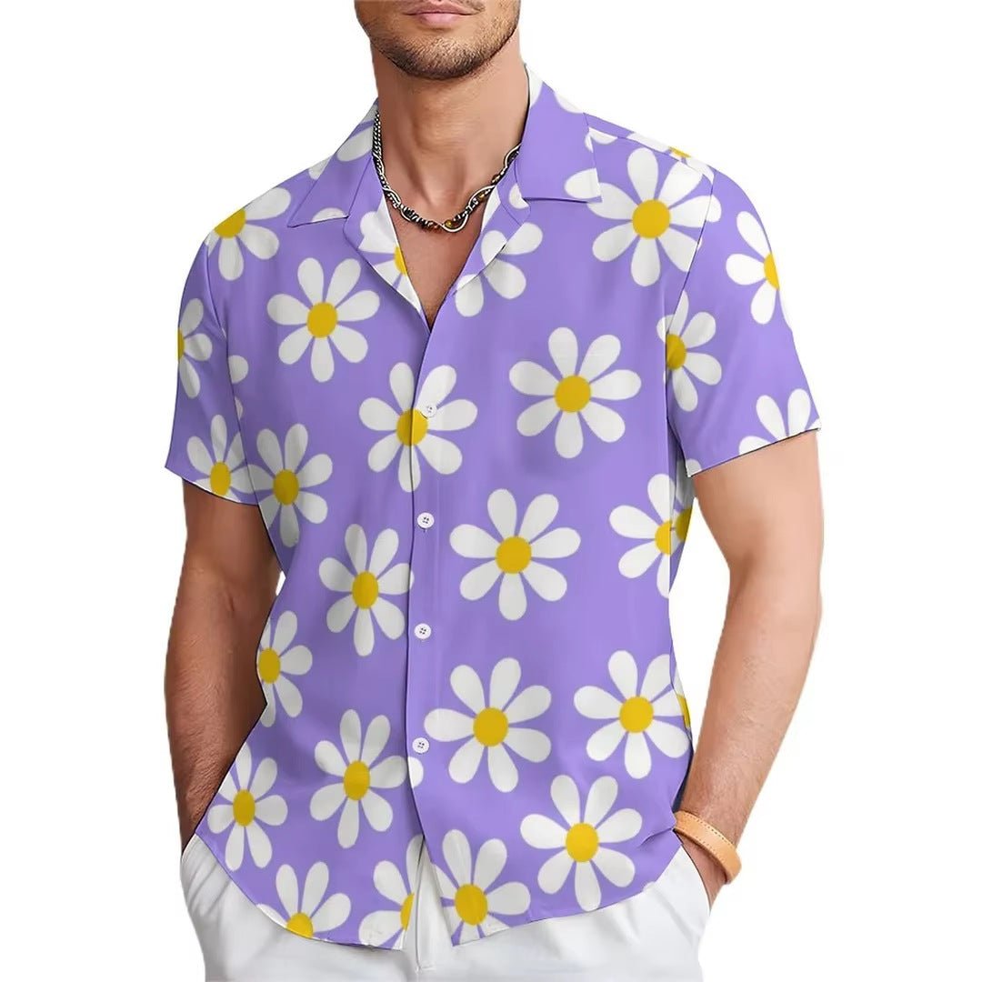 Fashion Men's Casual Floral Print Special-interest Design Shirt | Luxury Home Accessories | Heulog Glow