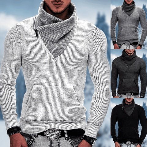 Fashion Pocket High Neck Slim Fit Sweater Knit Coat | Luxury Home Accessories | Heulog Glow