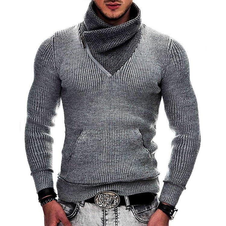 Fashion Pocket High Neck Slim Fit Sweater Knit Coat | Luxury Home Accessories | Heulog Glow