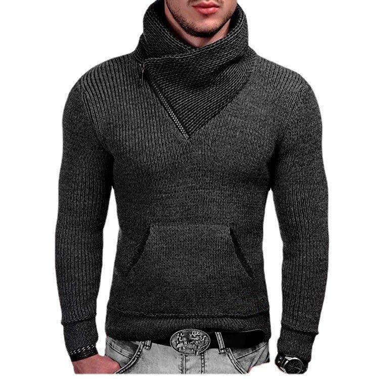 Fashion Pocket High Neck Slim Fit Sweater Knit Coat | Luxury Home Accessories | Heulog Glow