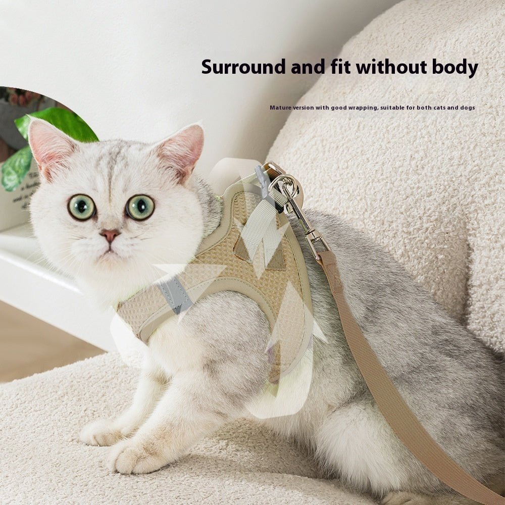 Fashion Waffle Cat Pulling Rope Chest Strap | Luxury Home Accessories | Heulog Glow