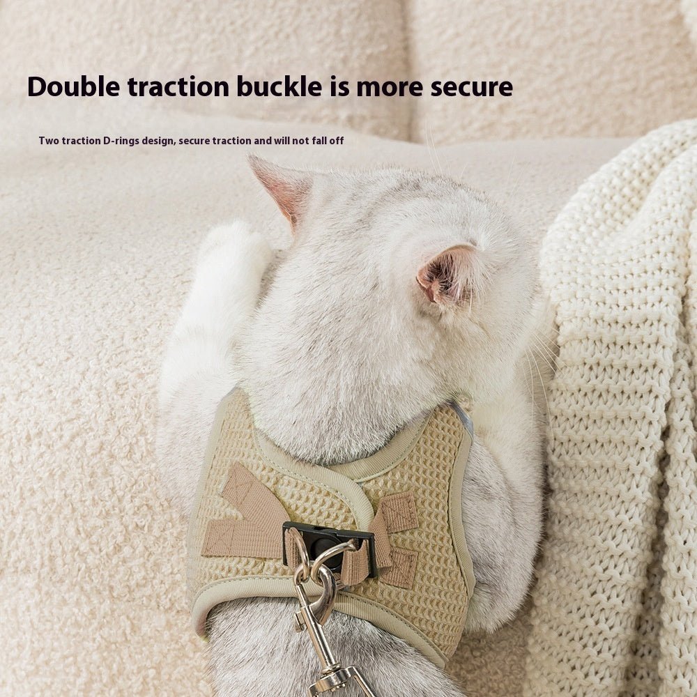Fashion Waffle Cat Pulling Rope Chest Strap | Luxury Home Accessories | Heulog Glow