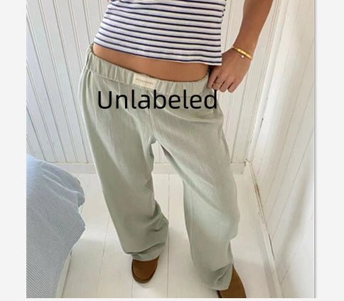 Fashion Y2K Striped Straight Trousers Summer Elastic High Waist Wide Leg Pants For Women | Luxury Home Accessories | Heulog Glow