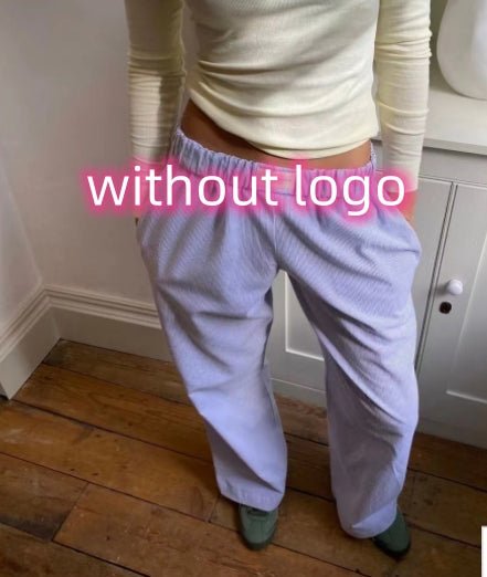Fashion Y2K Striped Straight Trousers Summer Elastic High Waist Wide Leg Pants For Women | Luxury Home Accessories | Heulog Glow