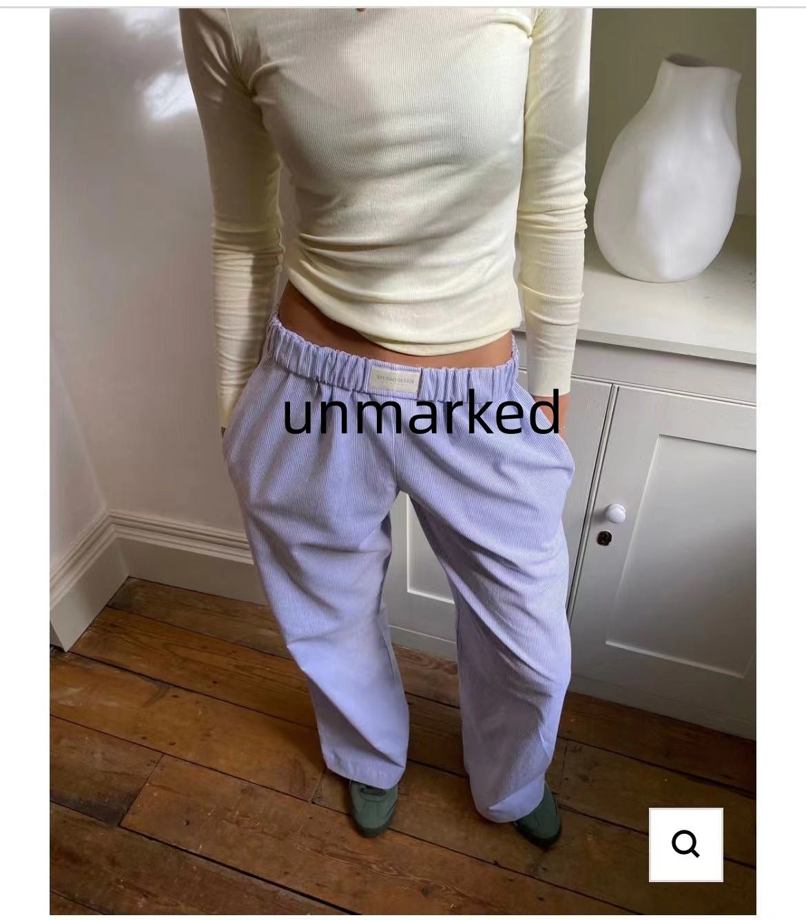 Fashion Y2K Striped Straight Trousers Summer Elastic High Waist Wide Leg Pants For Women | Luxury Home Accessories | Heulog Glow