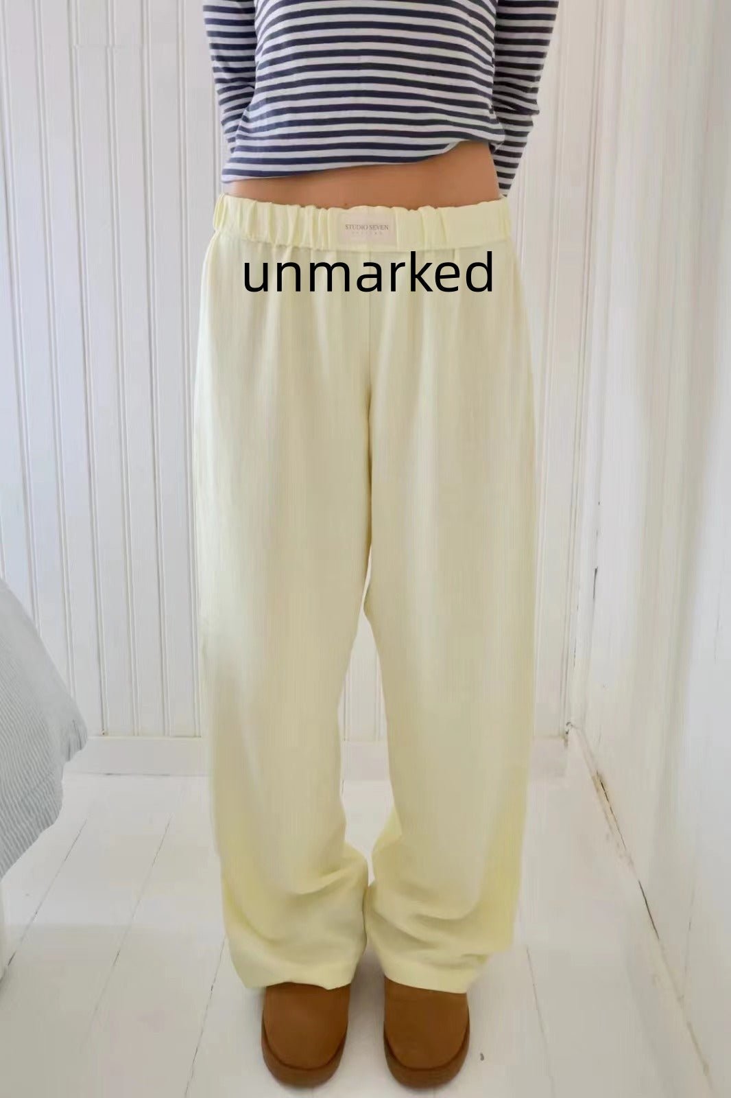 Fashion Y2K Striped Straight Trousers Summer Elastic High Waist Wide Leg Pants For Women | Luxury Home Accessories | Heulog Glow