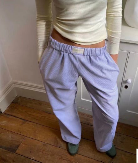 Fashion Y2K Striped Straight Trousers Summer Elastic High Waist Wide Leg Pants For Women | Luxury Home Accessories | Heulog Glow