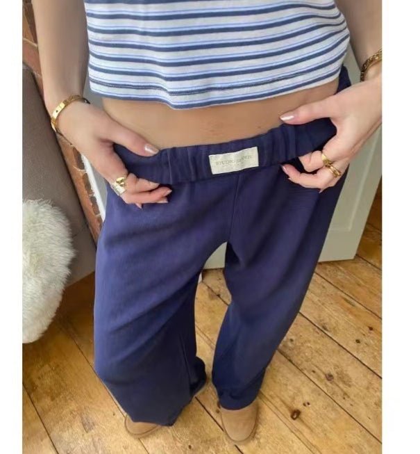 Fashion Y2K Striped Straight Trousers Summer Elastic High Waist Wide Leg Pants For Women | Luxury Home Accessories | Heulog Glow