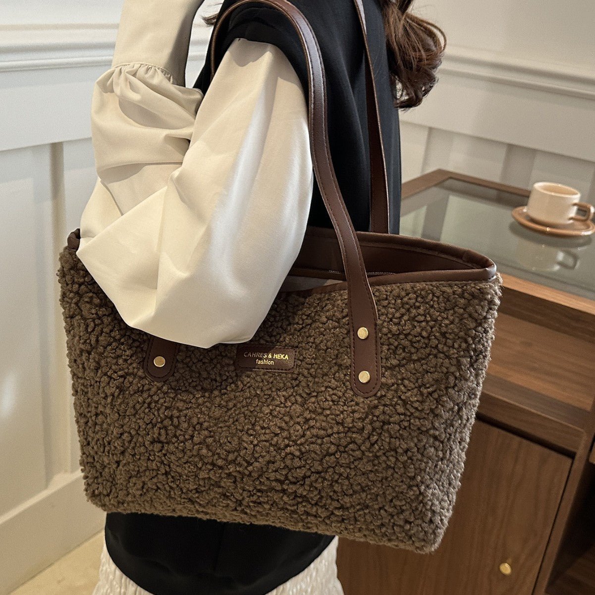 Fashionable Furry Versatile Shoulder Bag | Luxury Home Accessories | Heulog Glow