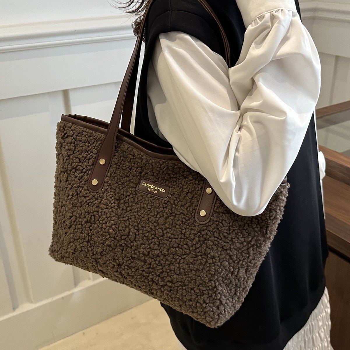 Fashionable Furry Versatile Shoulder Bag | Luxury Home Accessories | Heulog Glow
