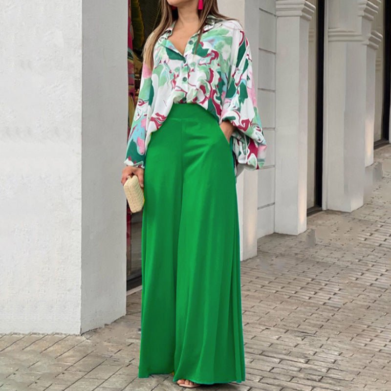 Fashionable Printed Wide-leg Pants | Luxury Home Accessories | Heulog Glow